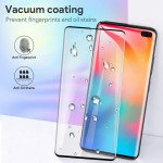 Wholesale Galaxy S10+ (Plus) [Updated Version] Fingerprint Sensor 3D Glass High Response Case Friendly Full Adhesive Glue Tempered Glass Screen Protector with Installation Kit (Black Edge)